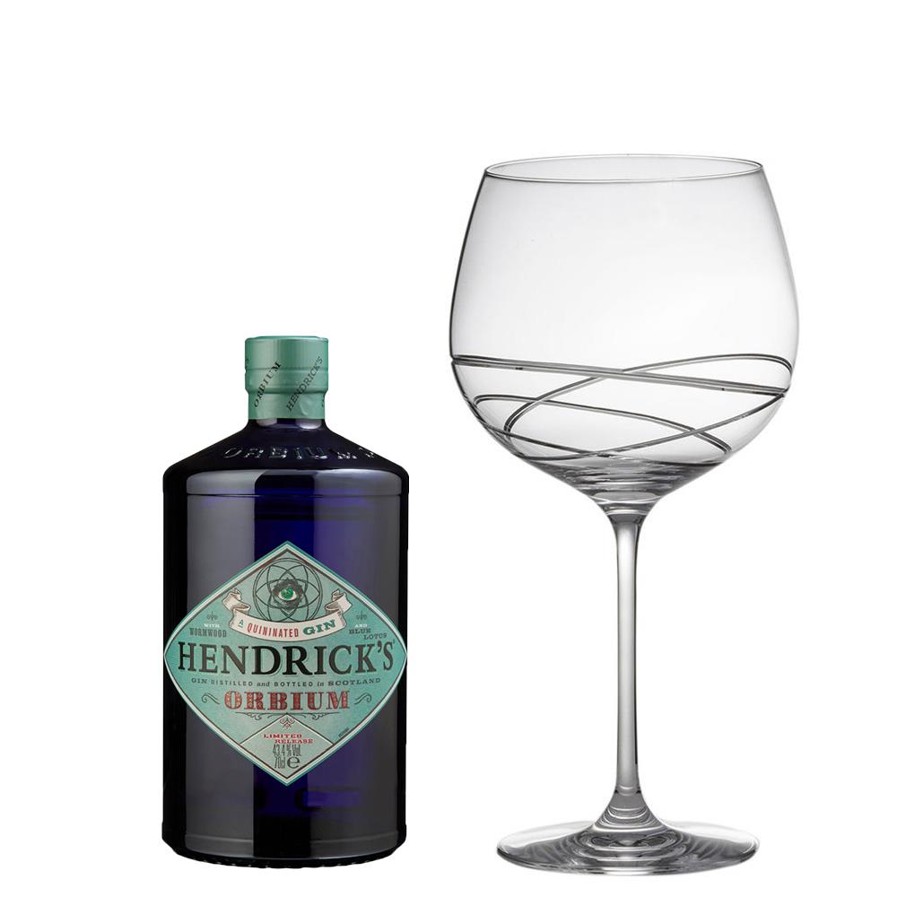 Hendricks Orbium Gin 70cl And Single Gin and Tonic Skye Copa Glass